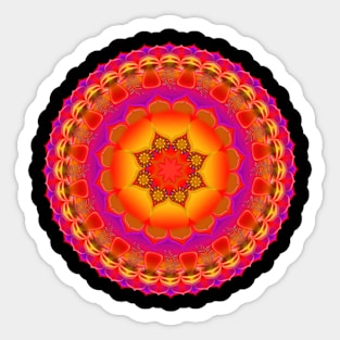 Orange Mandala Magic Sticker